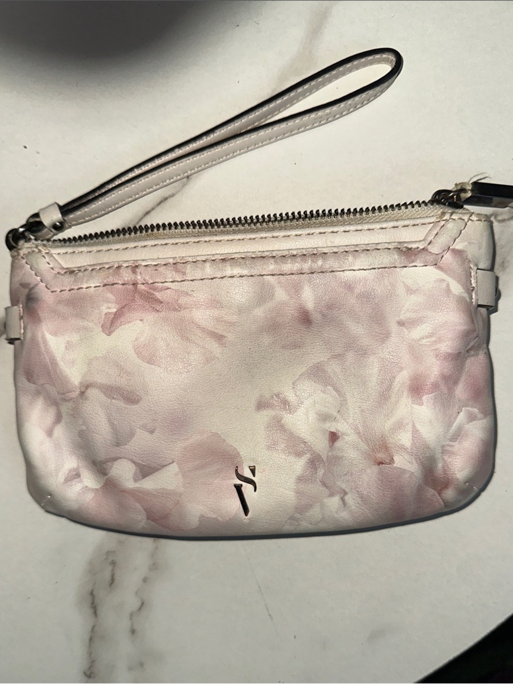 Simply Vera Vera Wang Pale Pink Floral Wristlet Clutch
